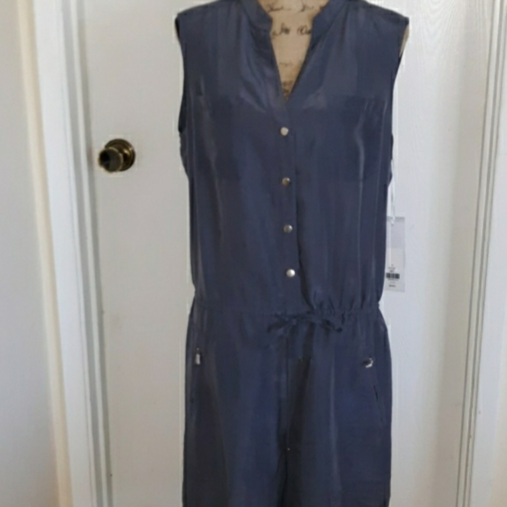 PERSE By Carlisle 100% Silk Romper Size 12 NWT - Picture 7 of 11